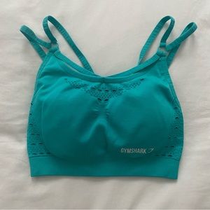 Gymshark energy+ seamless sports bra in vibrant blue (XS)